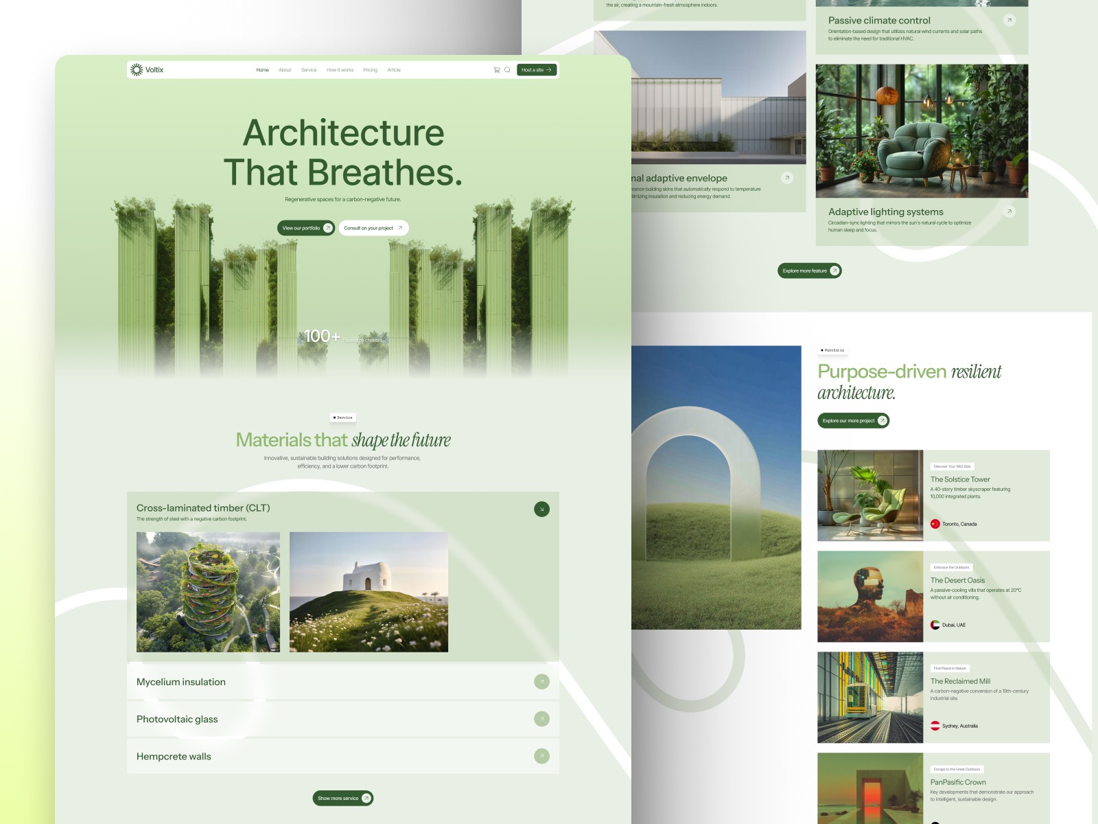 Arcion — Eco Architecture Website Template preview