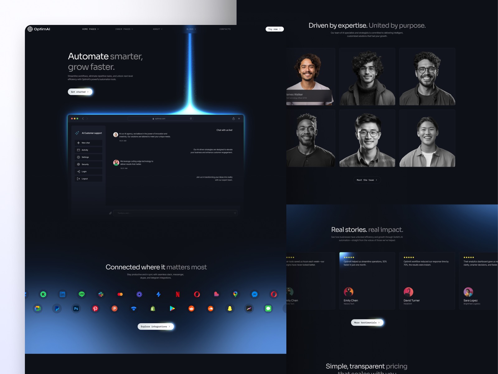 Optim AI — AI Agency Website Template preview