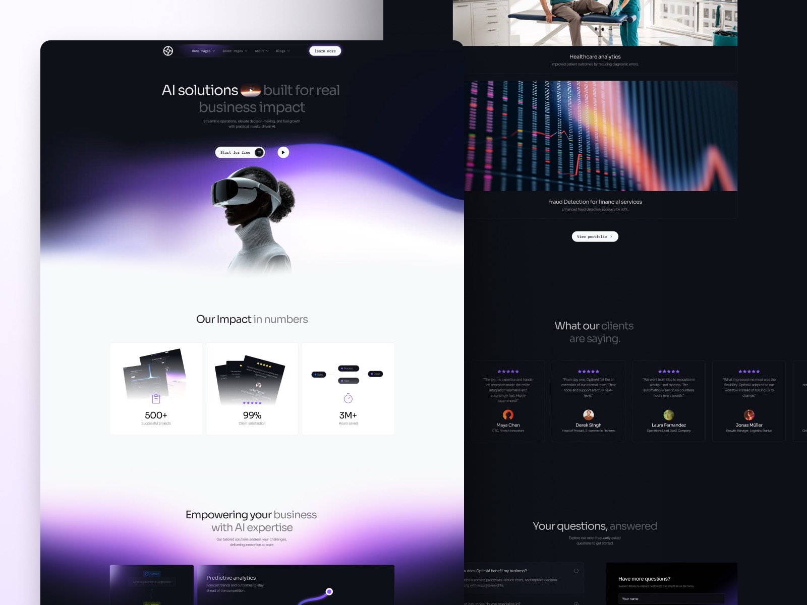 Nexsas — AI Solution Website Template preview