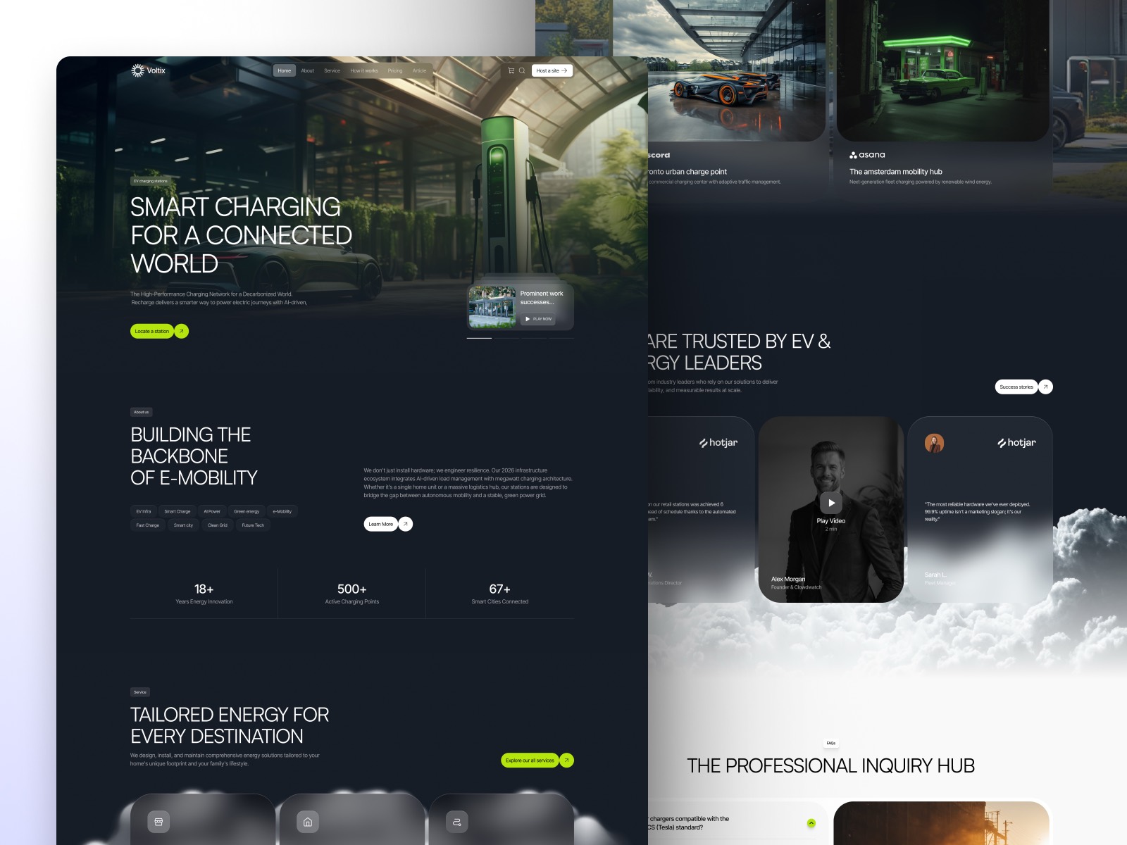 Amprix — EV Charging Website Template preview