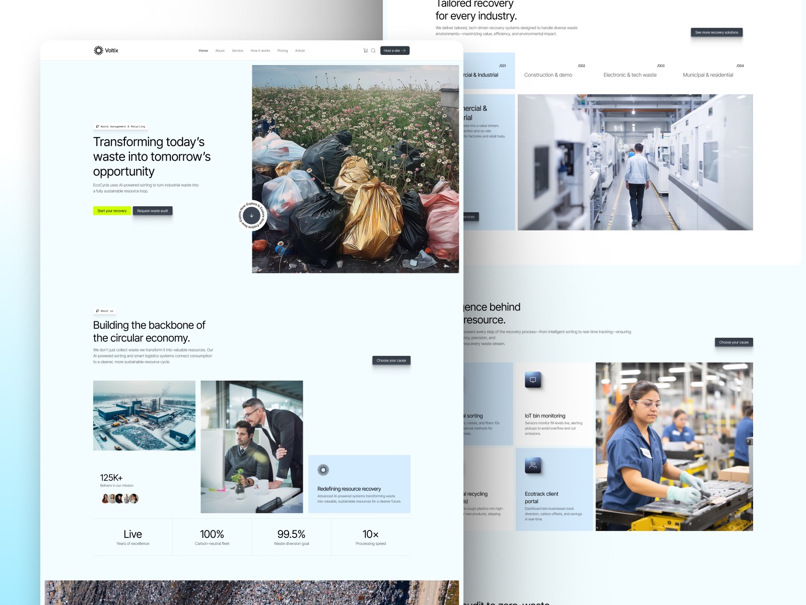 Scrapx — Waste Management Website Template preview